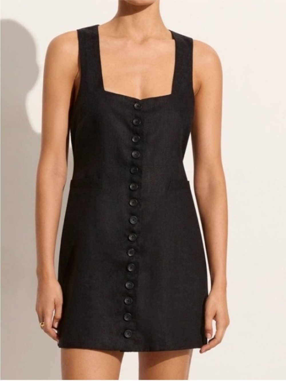 Faithfull the brand mini dress linen black